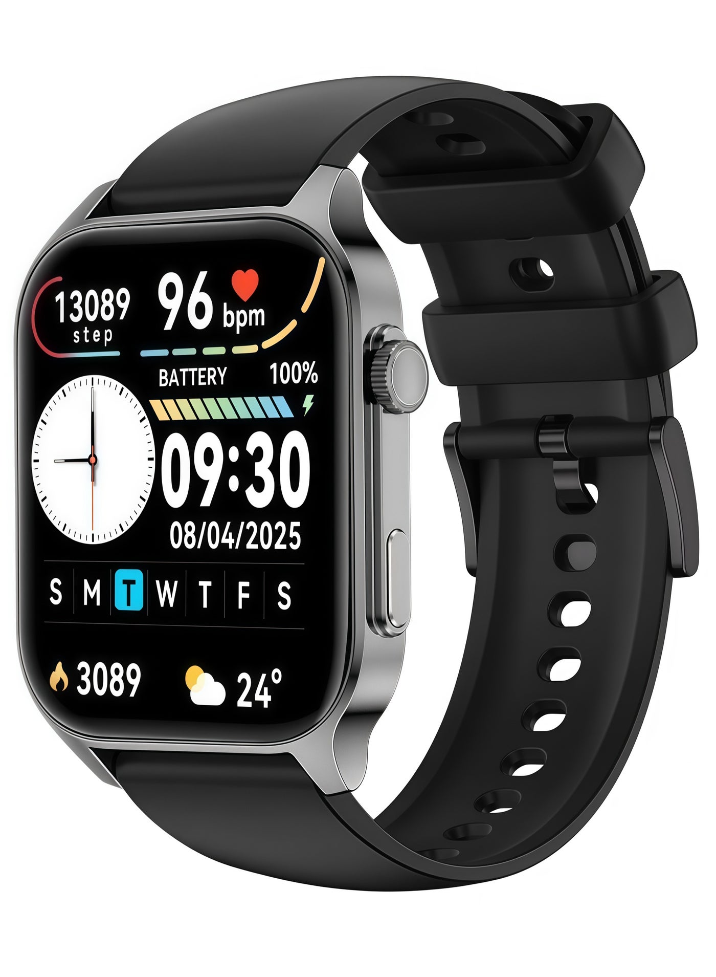 Compare Business Smartwatch,Waterproof Fitness Watch, Bluetooth Calling, Zinc Alloy Vacuum Plating, Heart Rate Monitoring, Black at KSA Price