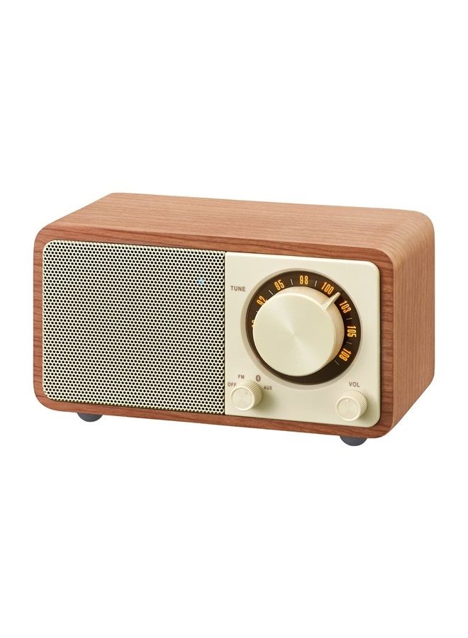 Compare WR7WL Wood Cabinet Mini Bluetooth Speaker with FM Tuner and Auxin WalnutWood at KSA Price