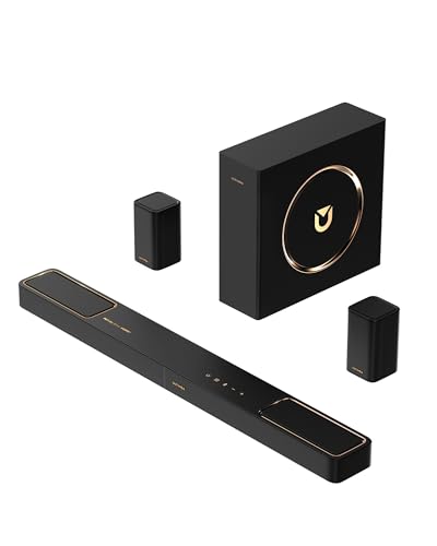Compare ULTIMEA 512ch Sound Bar with Dolby Atmos Surround Sound System for TV with 2 Surround Speakers Sound Bar for Smart TV Soundbar for Home Theater BT 54 HDMI eARC Skywave F40 New 2026 Model at KSA Price