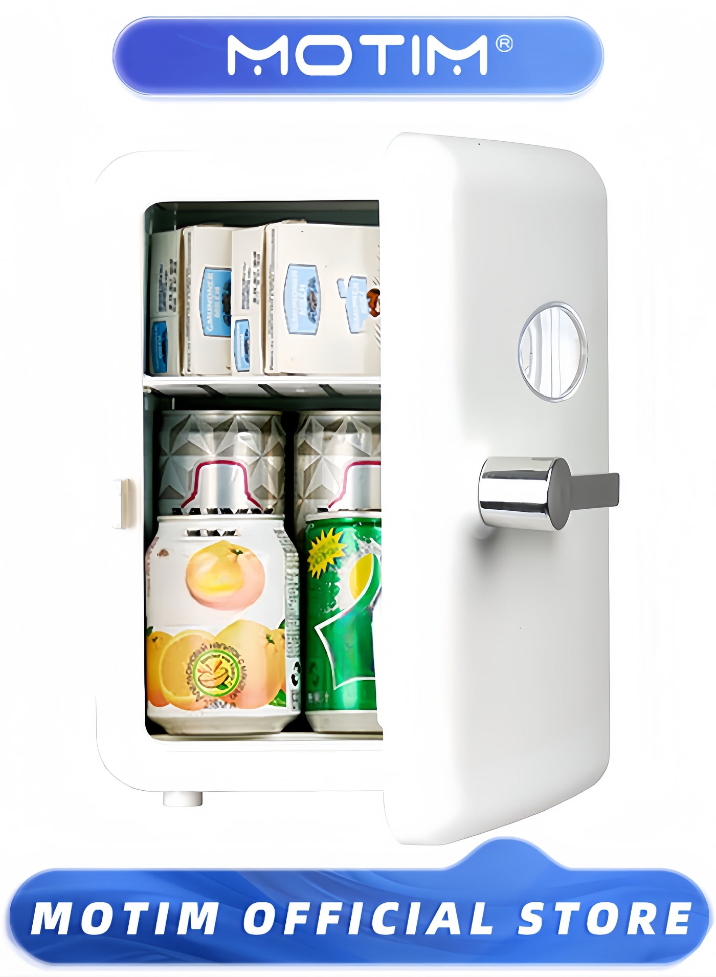 Compare Mini Fridge 4 Liter6 Can Portable Cooler Travel Compact Refrigerator ACDC Personal Fridge Thermoelectric for Food & Drinks & Skin Care & Milk for Travel & Car & Office White at KSA Price