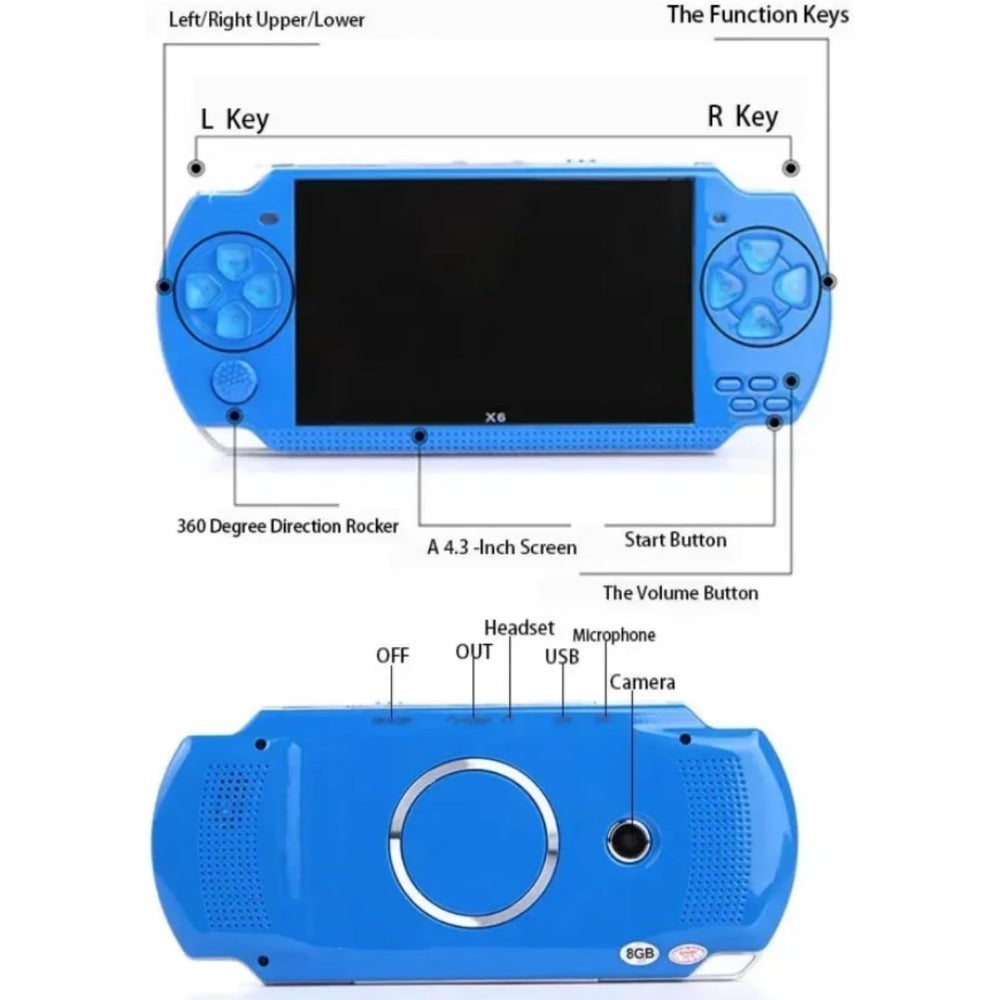 SKEIDO X6 Handheld Game Console 4.3 inch 8G…