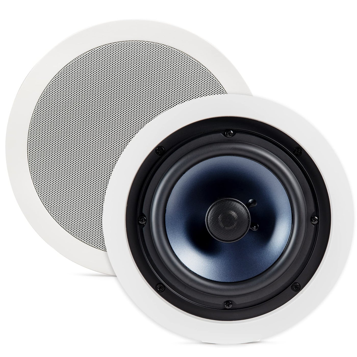 Compare Polk Audio RC60i 2Way Premium inCeiling 6.5 Round Speakers, Set of 2 Perfect for Damp and Humid IndoorOutdoor Placement  Bath, Kitchen, Covered Porches White, Paintable Grille at KSA Price