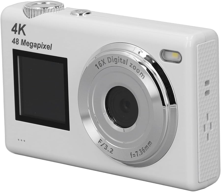 Asixxsix 4K 48MP Compact Digital Camera 16X…