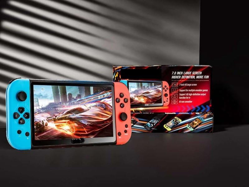 Compare Portable Gaming Console, 7Inch HD Screen, 16GB ROM, 1000+ Games, Multiple Colour Options at KSA Price