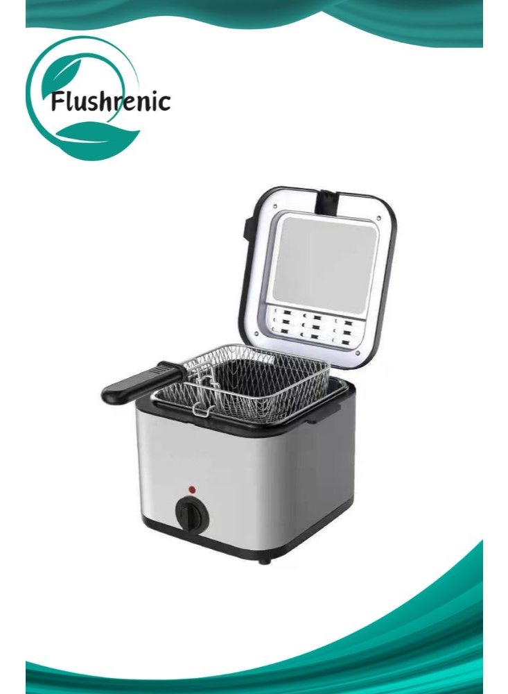 Compare 2.5L Electric Fryer, 1000W Domestic Basket Fryer, Countertop Fryer for Chicken, Prawns, French Fries, Potato Wedges etc. 23*21*19CM 220V50hz at KSA Price