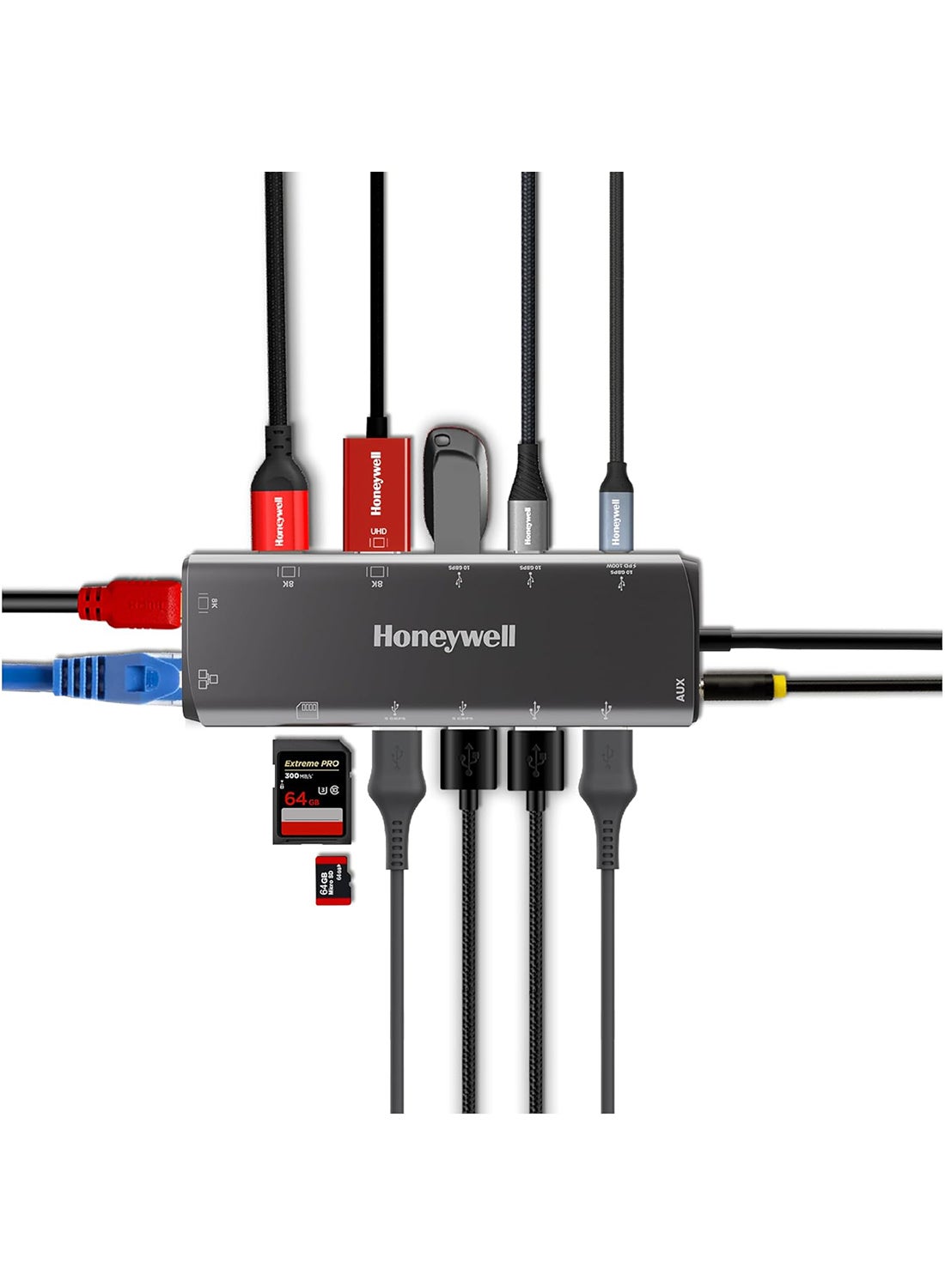 Compare 14In1 Type C Docking Station With Dual 8K Hdmiand Dp Ethernet Port Usb 3.2 3.0 And 2.0 2Xtype C 3.2 3.5 Mm Audio Port Sd And Microsd Slot For All Devices Like WindowsMacbook Grey Grey at KSA Price