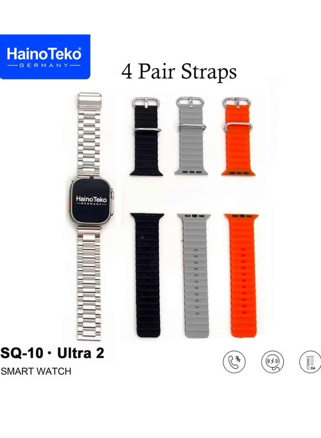 SQ10 Ultra 2 AMOLED Display Smart Watch for Gents…