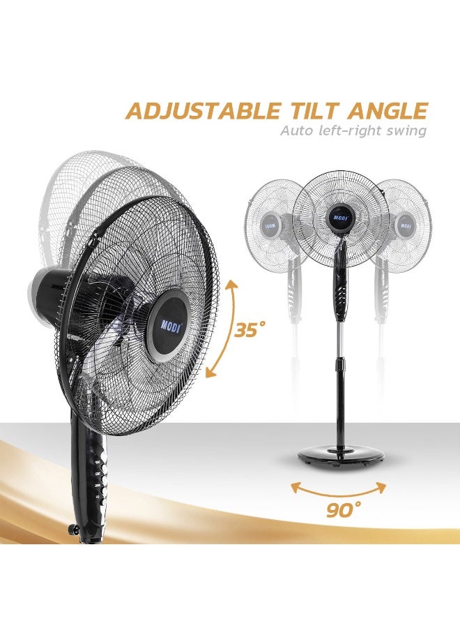 Compare 16 Pedestal Fan with Remote Control, Adjustable Height, Oscillation, Timer Function, Quiet Operation for Home, Office, Bedroom Cooling, EnergySaving Electric Fan at KSA Price