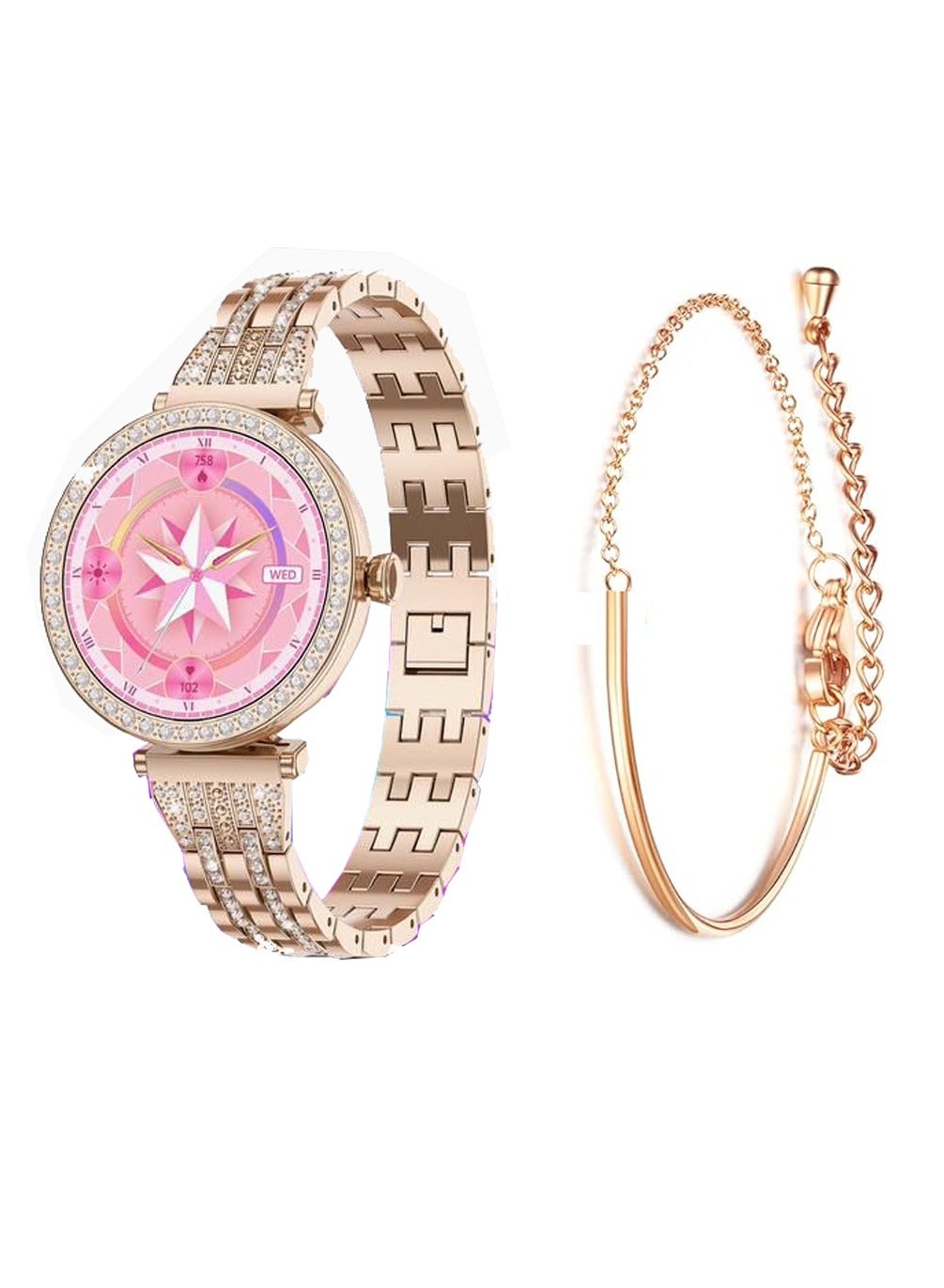 Gtab GT10 Diamond Edition Ladies Smart Watch 1.2…