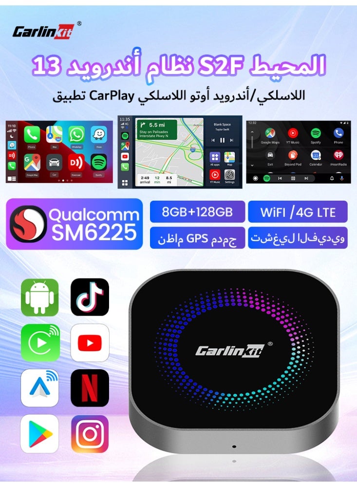 CarlinKit Smart TV Box 8GB+128GB Android 13…