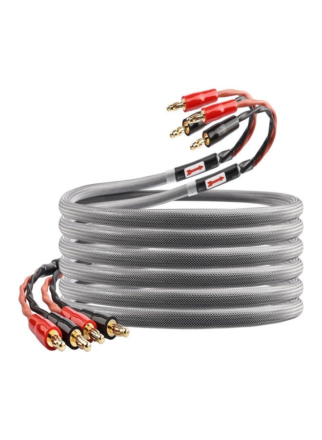 Compare YYTCG 14AWG Audiophile HiFi Speaker Audio Cable6N OFC Core,24K GoldPlated Banana Plugs,Compatible with Amplifier,Speakers,AV Receiver & Home Theater6.56ft2m 2Pack at KSA Price