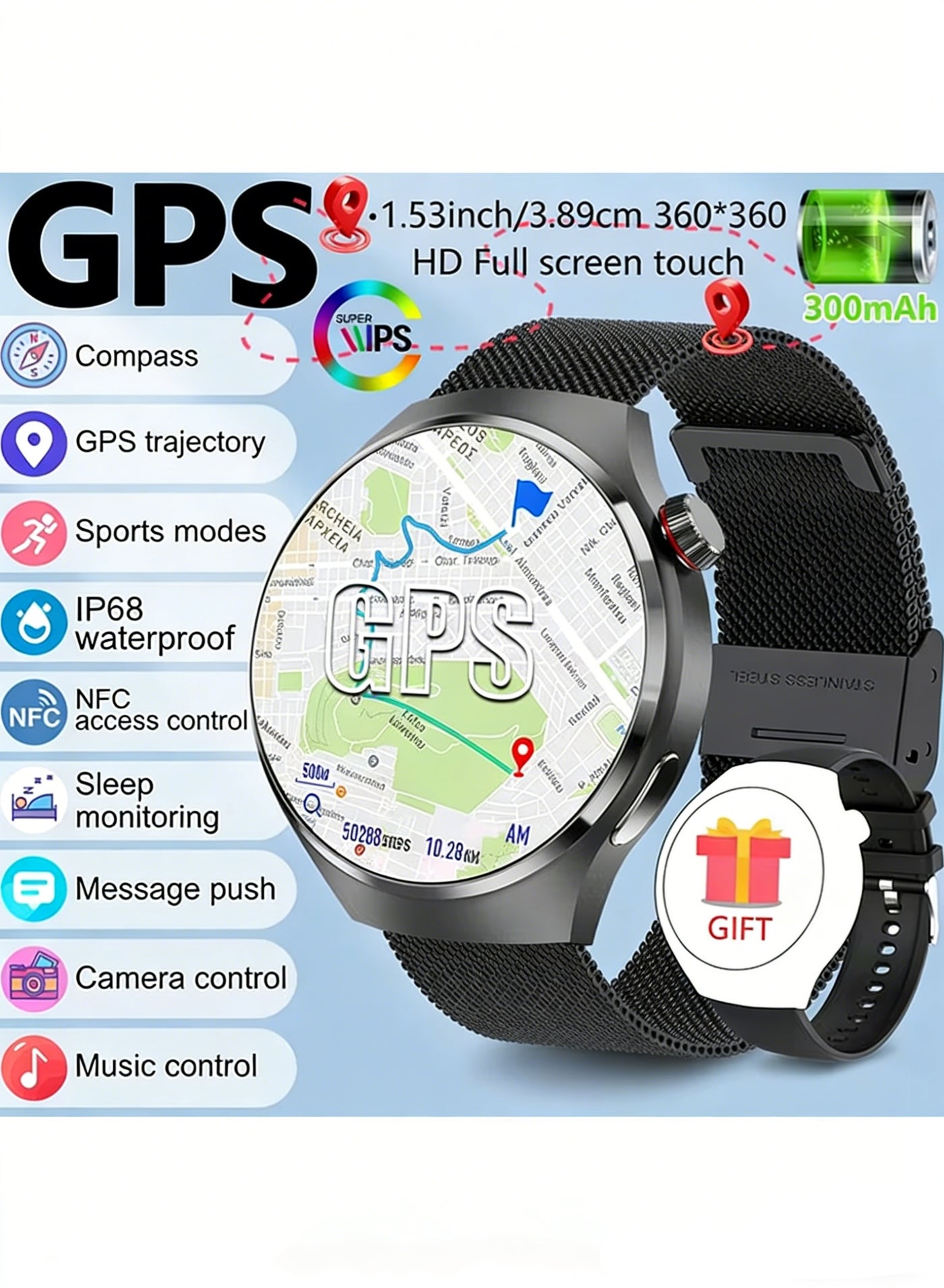 Compare Mens Bluetooth Smartwatch, With The Function Of Answering And Making Calls, With Sleep Monitoring And Fitness Heart Rate Monitoring, Suitable For Android And IOS Systems+1 Piece Silicone Band at KSA Price