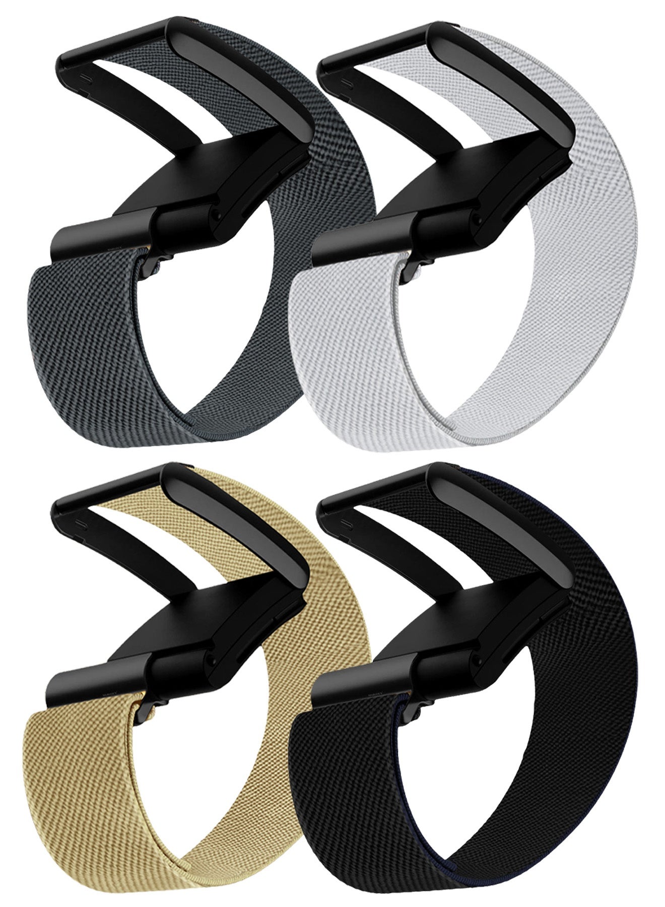 Compare 4 PACK Replacement Nylon Band for Whoop 4.0  Breathable Stretchy Woven Sport Strap with Adjustable Clasp, Durable Fitness Tracker Wristband Accessory at KSA Price