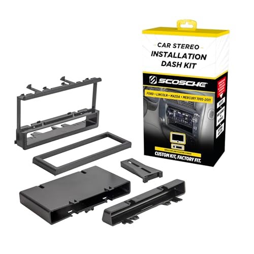 Compare Scosche FD1327B Single DIN Dash Kit Compatible with Select 199511 Ford Lincoln Mazda and Mercury Vehicles Car Stereo Install Kit Single DIN Only See Fit Guide in Images to Verify Your Vehicle at KSA Price