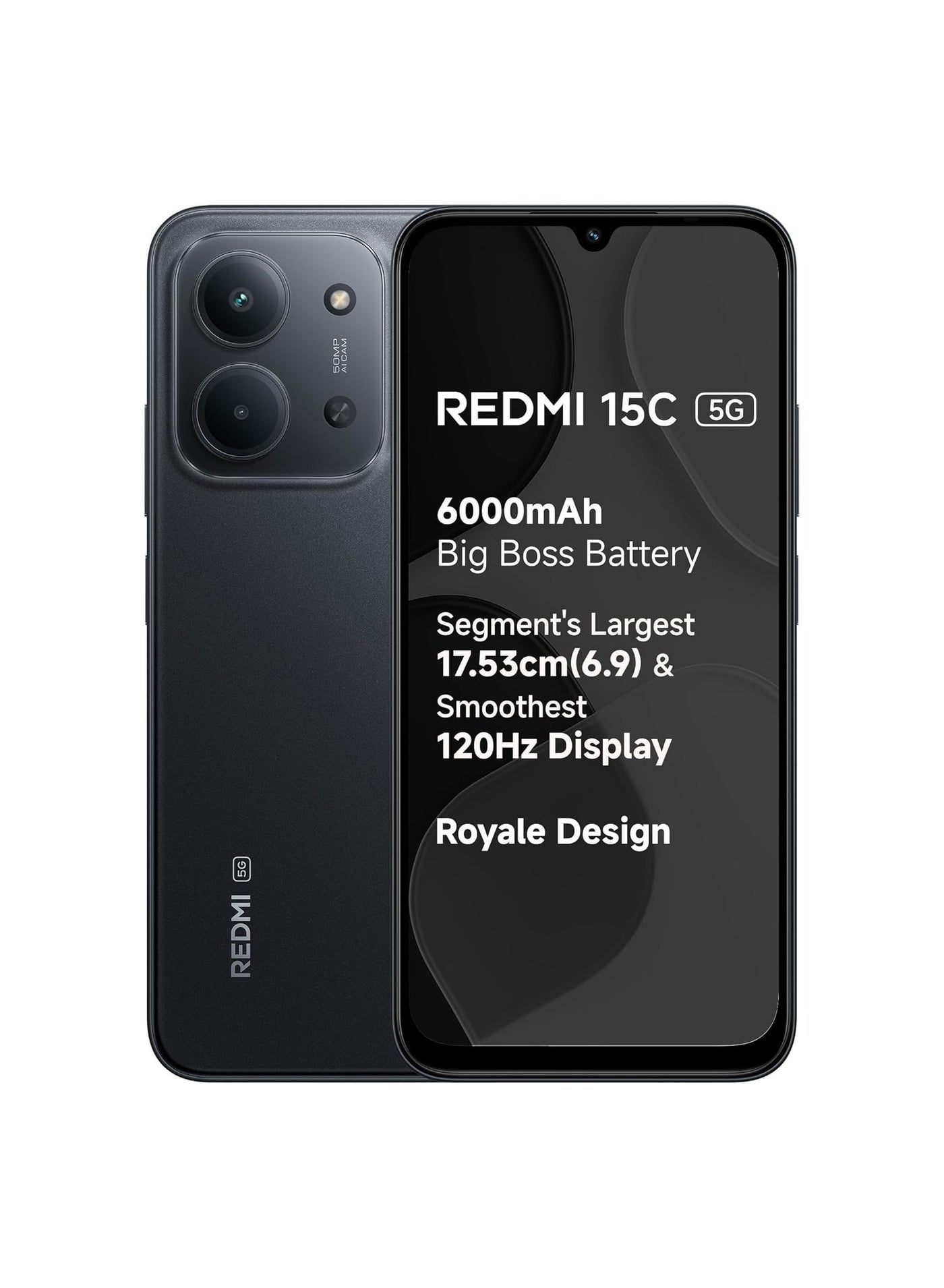 Redmi 15C 5G (Midnight Black, 6GB RAM, 128GB…