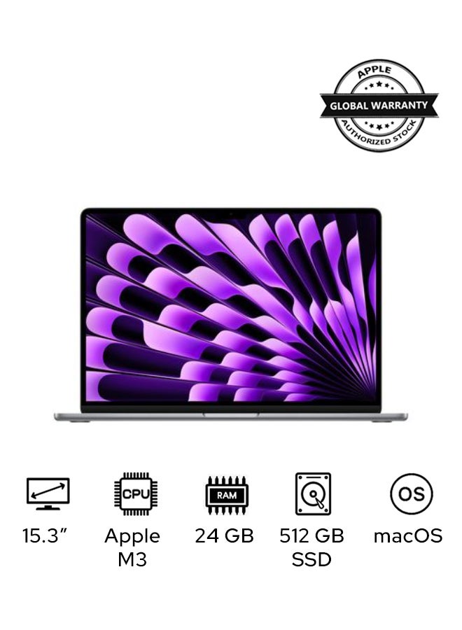 Compare MacBook Air MC9H4 | 15.3 Inch Display | Apple M3 Chip | 8Core CPU and 10Core GPU | 24GB RAM | 512GB SSD | macOS | English And Arabic Keyboard | Space Grey at KSA Price