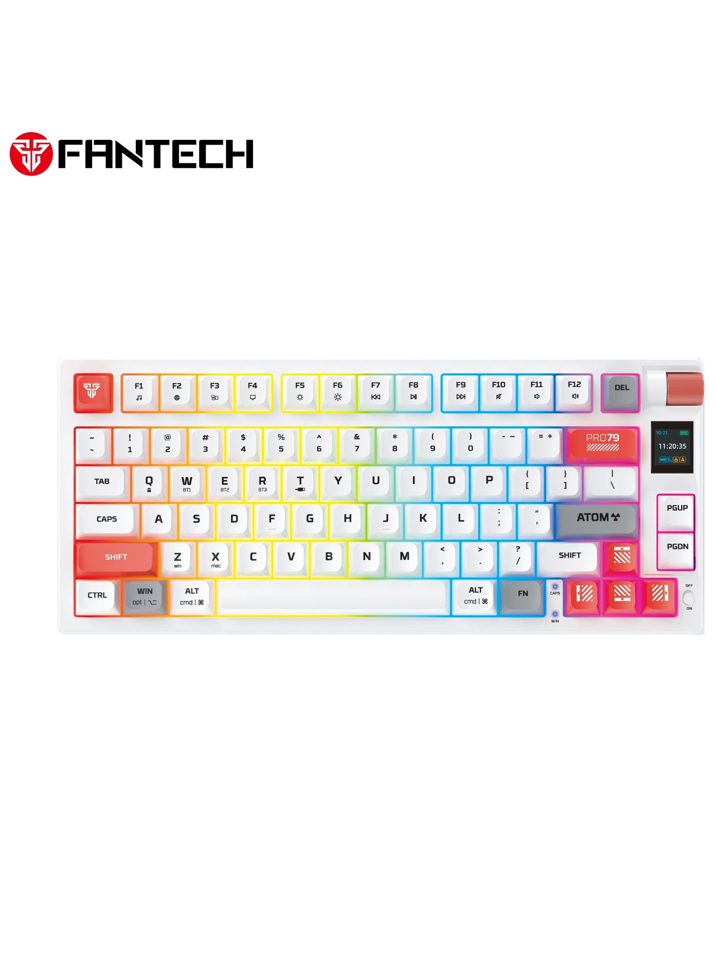 Compare Wireless Mechanical Gaming Keyboard Red Switch 79 Keys  Triple Mode BT2.4GHzUSBC,  RGB 20 Effects Backlit Membrane Gaming Keyboard, 450H Battery, 4000mAh  for PCMac, Gaming & Office at KSA Price