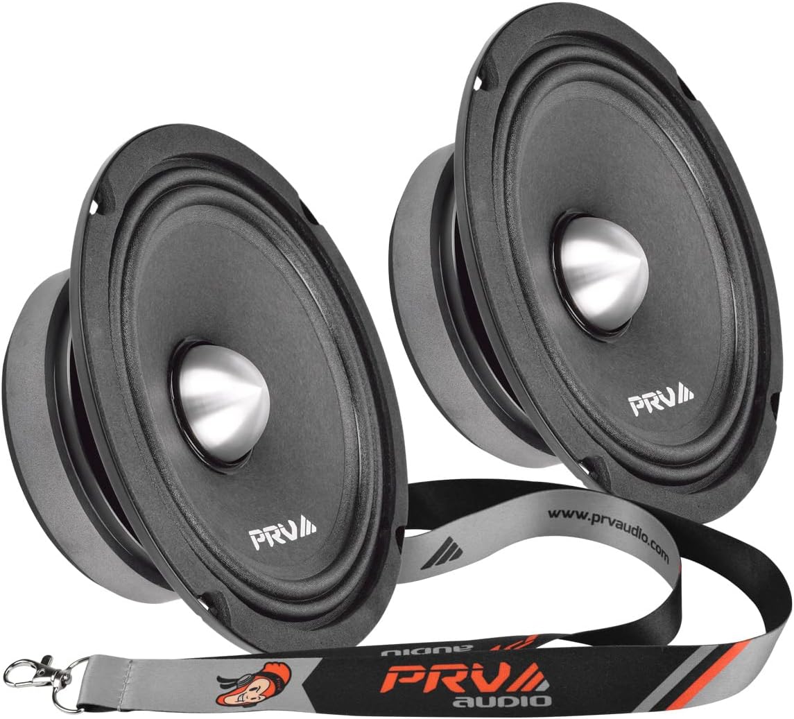 Compare PRV AUDIO 2X 6MR250B4 Slim Midrange 6.5 Shallow Bullet Speakers  250 Watts 4 Ohm Car Audio Loudspeaker with Lanyard at KSA Price