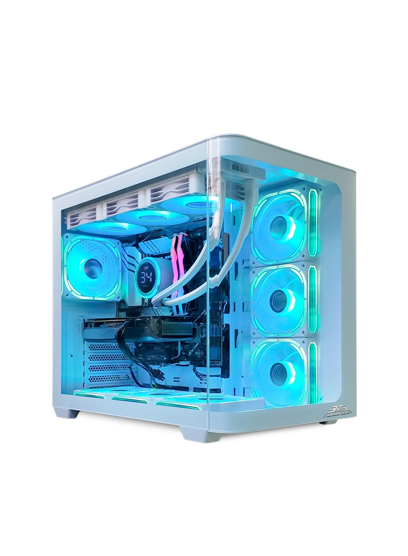 Compare Gaming PC, Intel Core Ultra 7265K Processor, 16GB Ram, 1TB NVMe M.2 SSD, GeForce RTX 5070 12GB Graphics Card,  WiFiBT Ready, Win11 Pro, RGB Gaming Case White at KSA Price