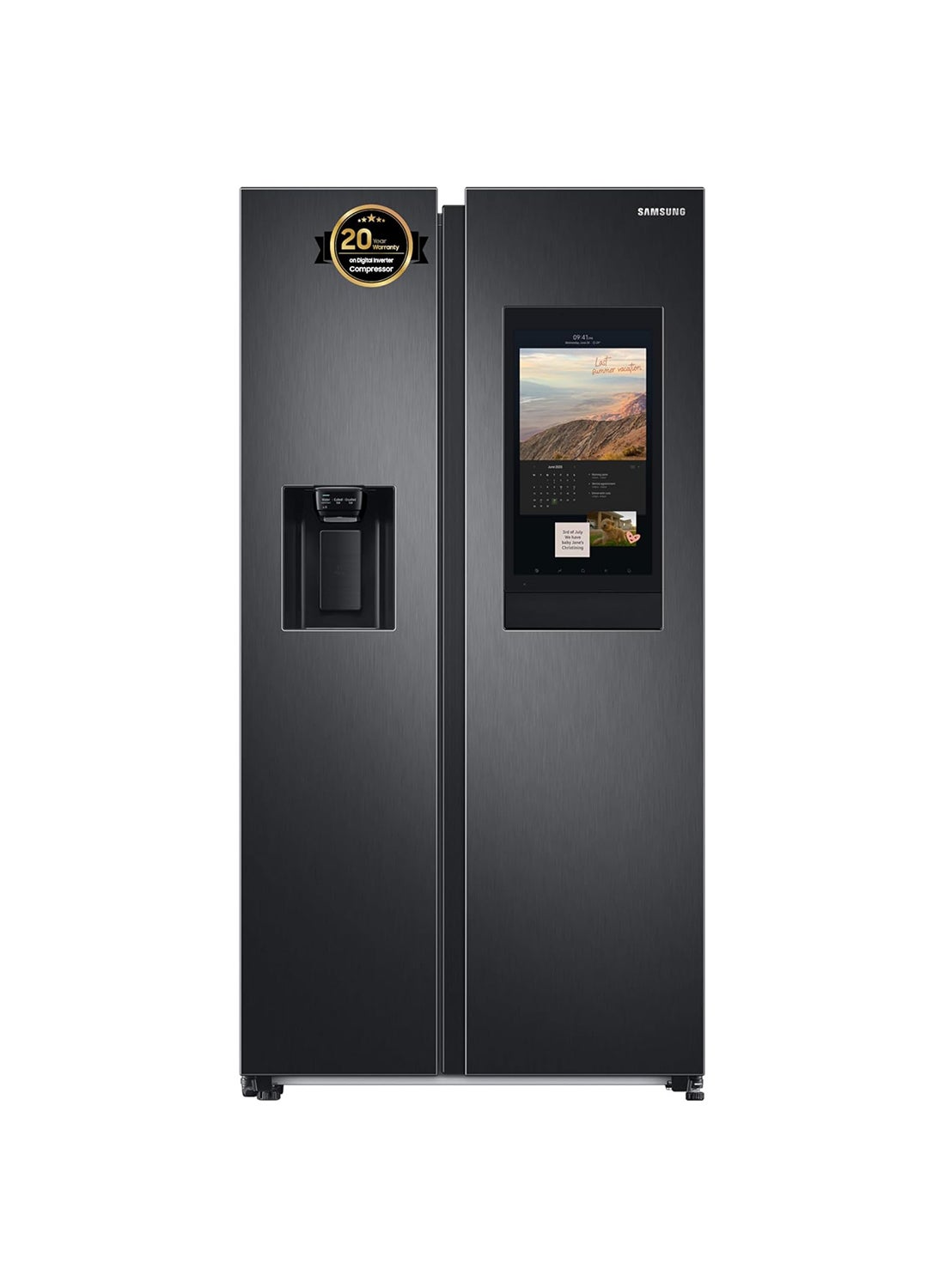 Compare 591L Side By Side With Family Hub Refrigerator RS6HA8891B1AE Black at KSA Price