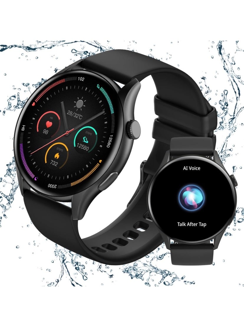 Compare Lycka Smart Watch Bluetooth Calling Smarto’W Lite Large HD Full Display 24h Heart Rate Monitoring Ip67 watrproof Black at KSA Price