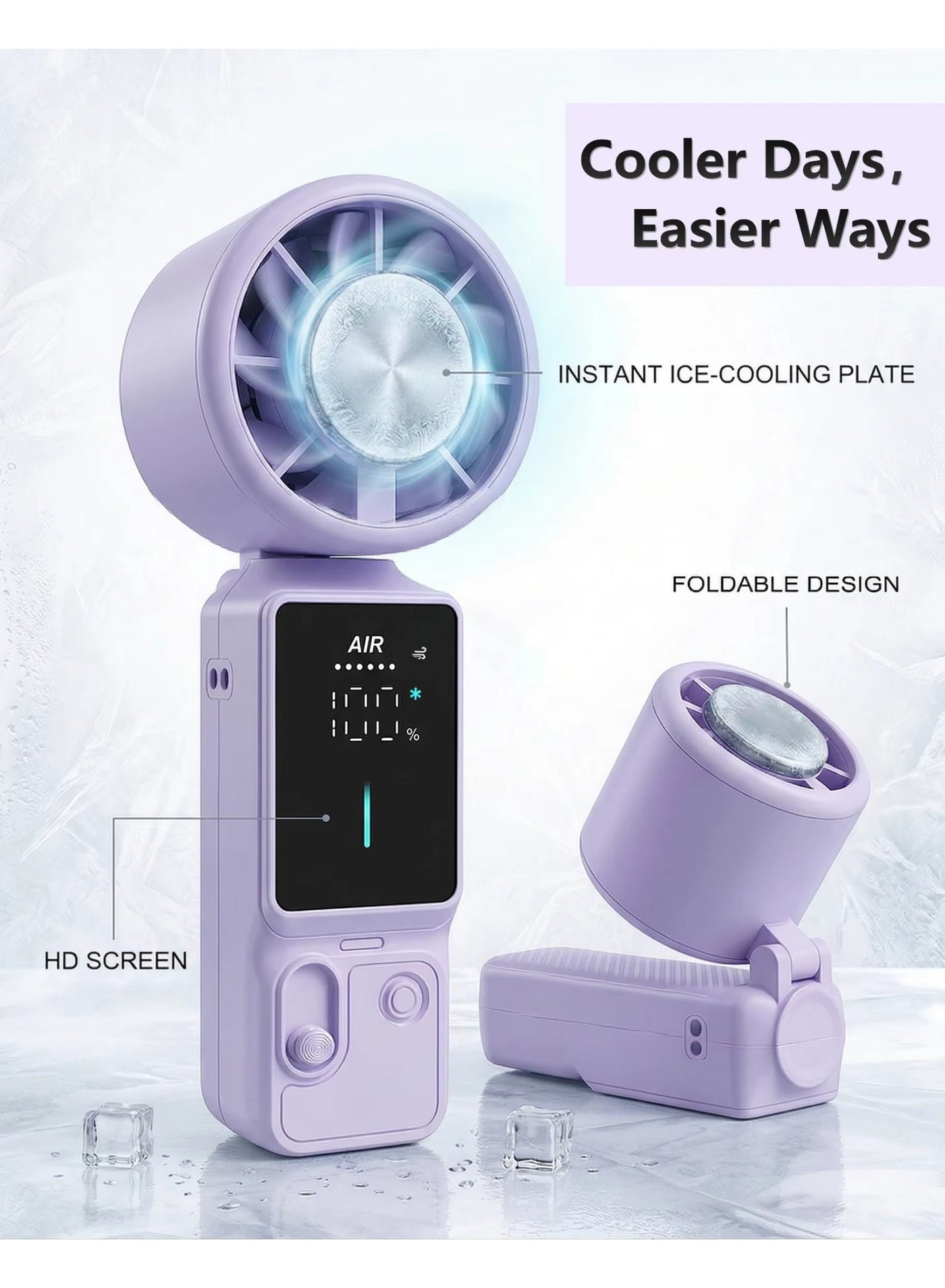 BAIKO Portable Mini Handheld Fan 3000mAh Battery…