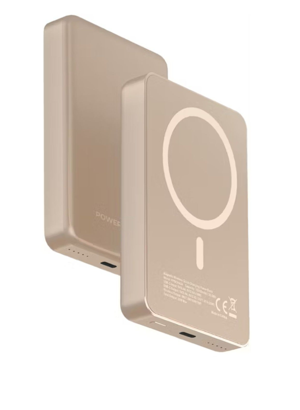 Compare 10000mAh MagSafe Aluminum Power Bank with Battery Level Indicator, Lightweight & Compact Design, Fast & Simultaneous Charging, TypeC Input & Output, 15W Wireless Output  Desert Titanium at KSA Price