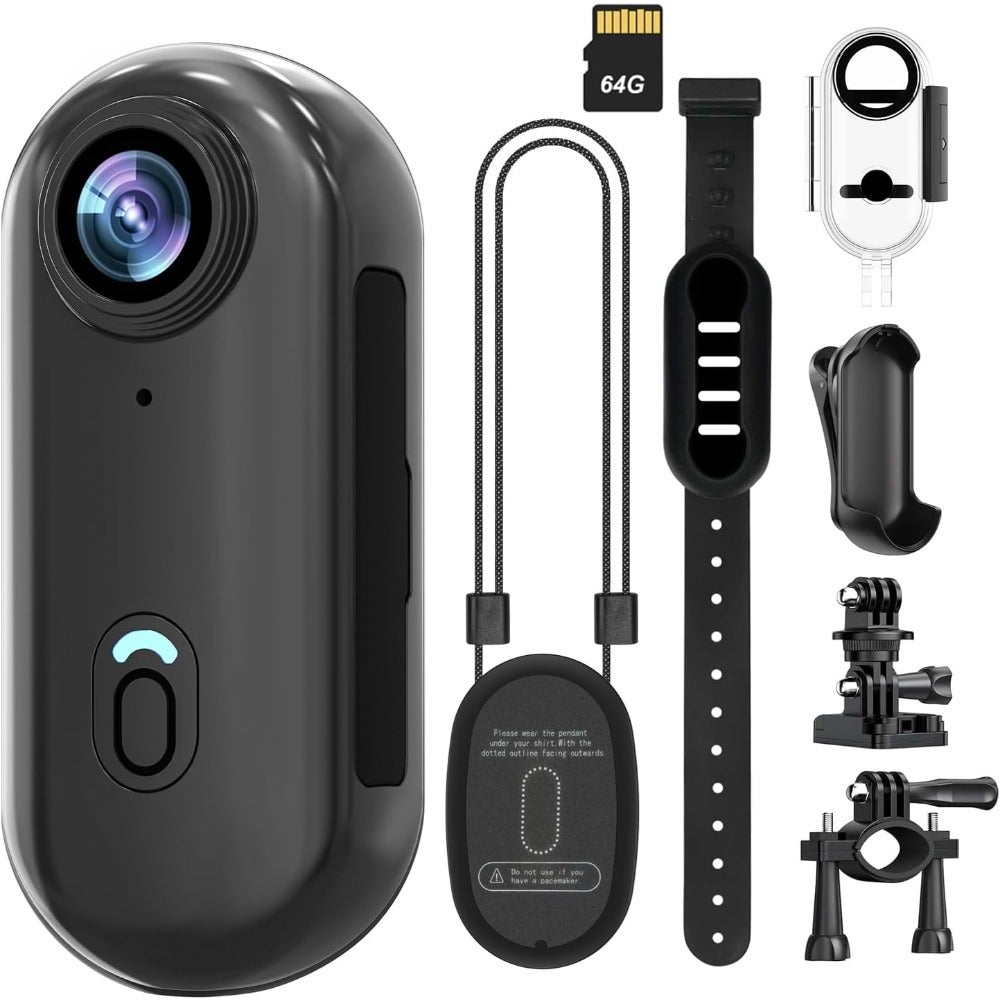 4K WIFI POV Action Body Camera 64GB, Thumb Size…