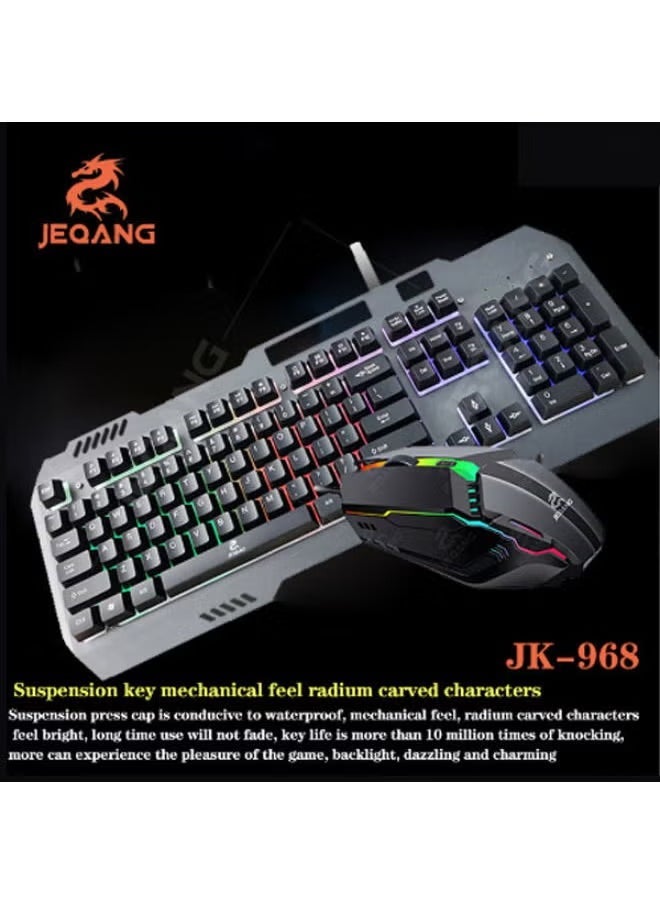 JK-968 Full Size Backlit Wired Gaming Keyboard with…
