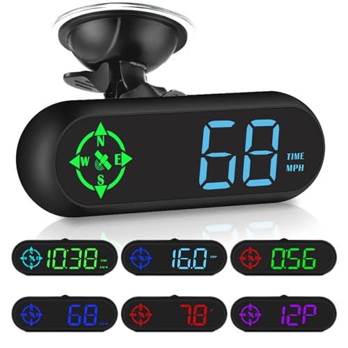 Compare SinoTrack Digital GPS Speedometer Universal MPH HeadsUp Display for Car GPS Speedometer Large Screen HUD with Over Speed Alarm Fatigued Driving Alert for All Vehicle at KSA Price