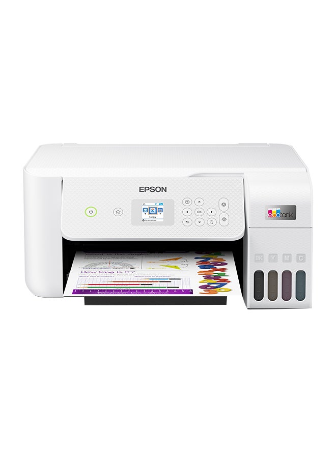 Compare EcoTank L3266 Home ink tank printer A4, colour, 3in1 printer with WiFi and SmartPanel App connectivity White at KSA Price