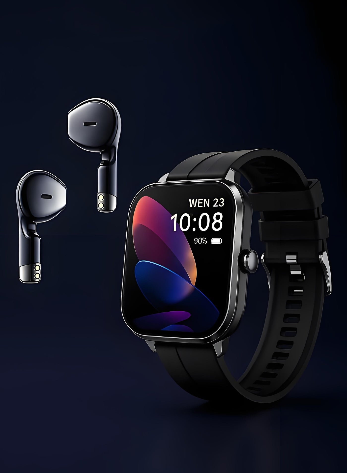 Compare Smartwatch with TWS Earbuds – Bluetooth Wireless Headset, Fitness Tracker, Health Monitor, Music Player, Bluetooth Calling at KSA Price