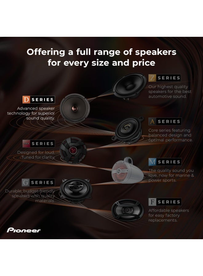 Pioneer TS-D69F 2-Way Coaxial Speakers, 6 x…