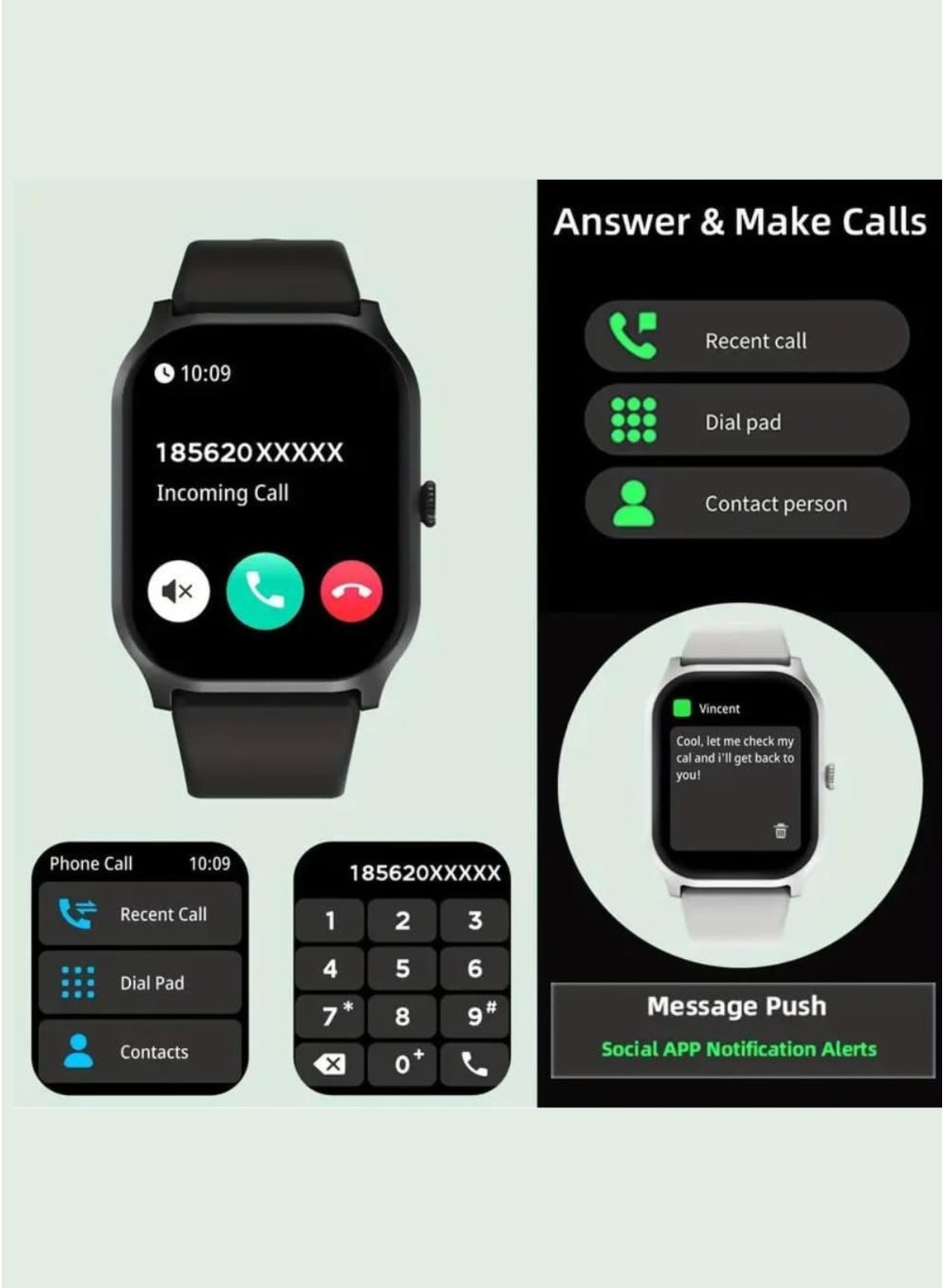 Wisme X52 Smart Watch with Bluetooth Calling – Fitness…