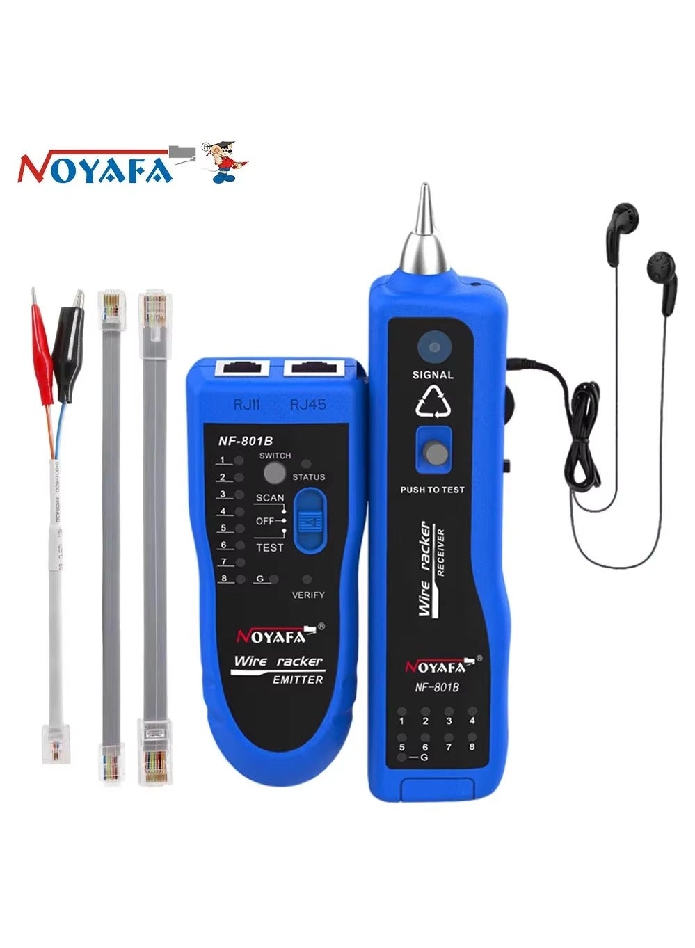 Compare Network Cable Tester, RJ11 RJ45 Network Tester for Telephone, Ethernet, Video, Tone Generator, Metal, Ethernet Cable Tester Cable Toner with Earphone Flashlight at KSA Price