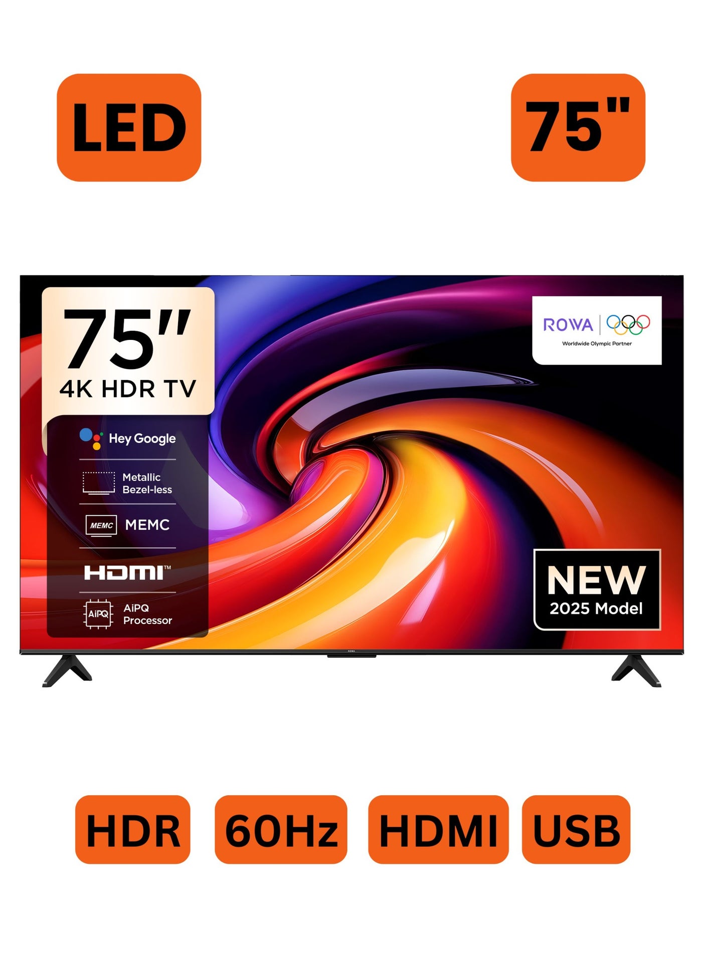 ROWA 75-Inch R55 4K UHD Smart LED TV…
