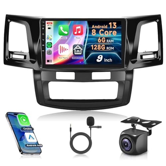 Compare 8 Core 6G+128G For Toyota Fortuner Hilux 20052014 Car Radio, Rimoody Android Car Stereo Wireless Carplay Android Auto 9 Inch Touchscreen Gps 4GWifi Dsp36 Mirror Link 59Ui Themes Bt Fm Camera at KSA Price