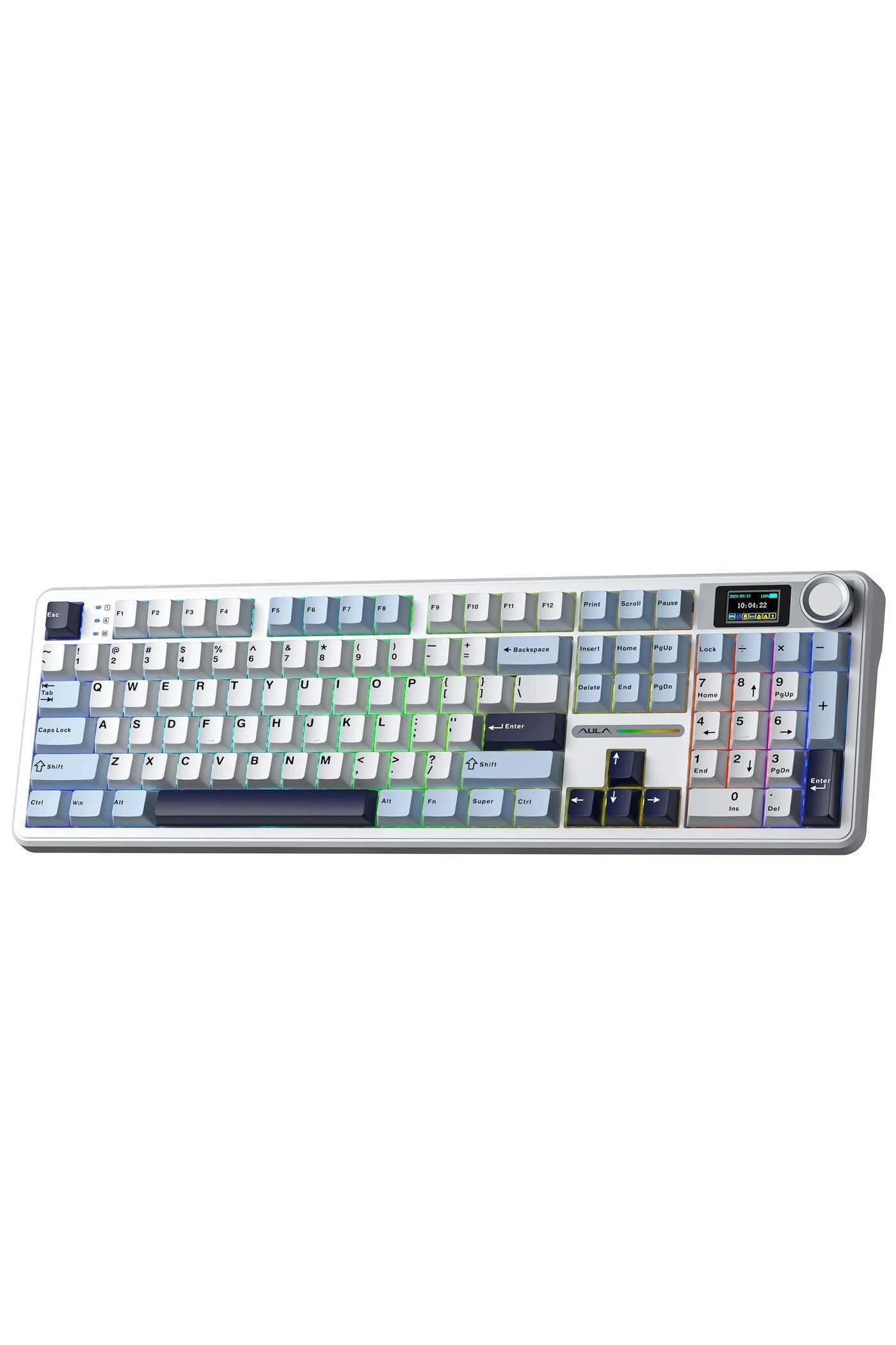 Compare F108 PRO  Wireless Mechanical Keyboard with Screen & Knob, Full Size Keyboard with 8000mAh Battery, Prelubed Reaper Switch, Side Printed PBT Keycaps, RGB Backlit Hot Swappable Custom Gaming Keyboards at KSA Price