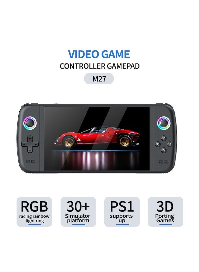 Compare M27 Handheld Game Console – 7 Inch HD Display, Portable Rechargeable Gaming Device, Multimedia Entertainment Console with Internal Storage, Compact Travel Gaming Player at KSA Price