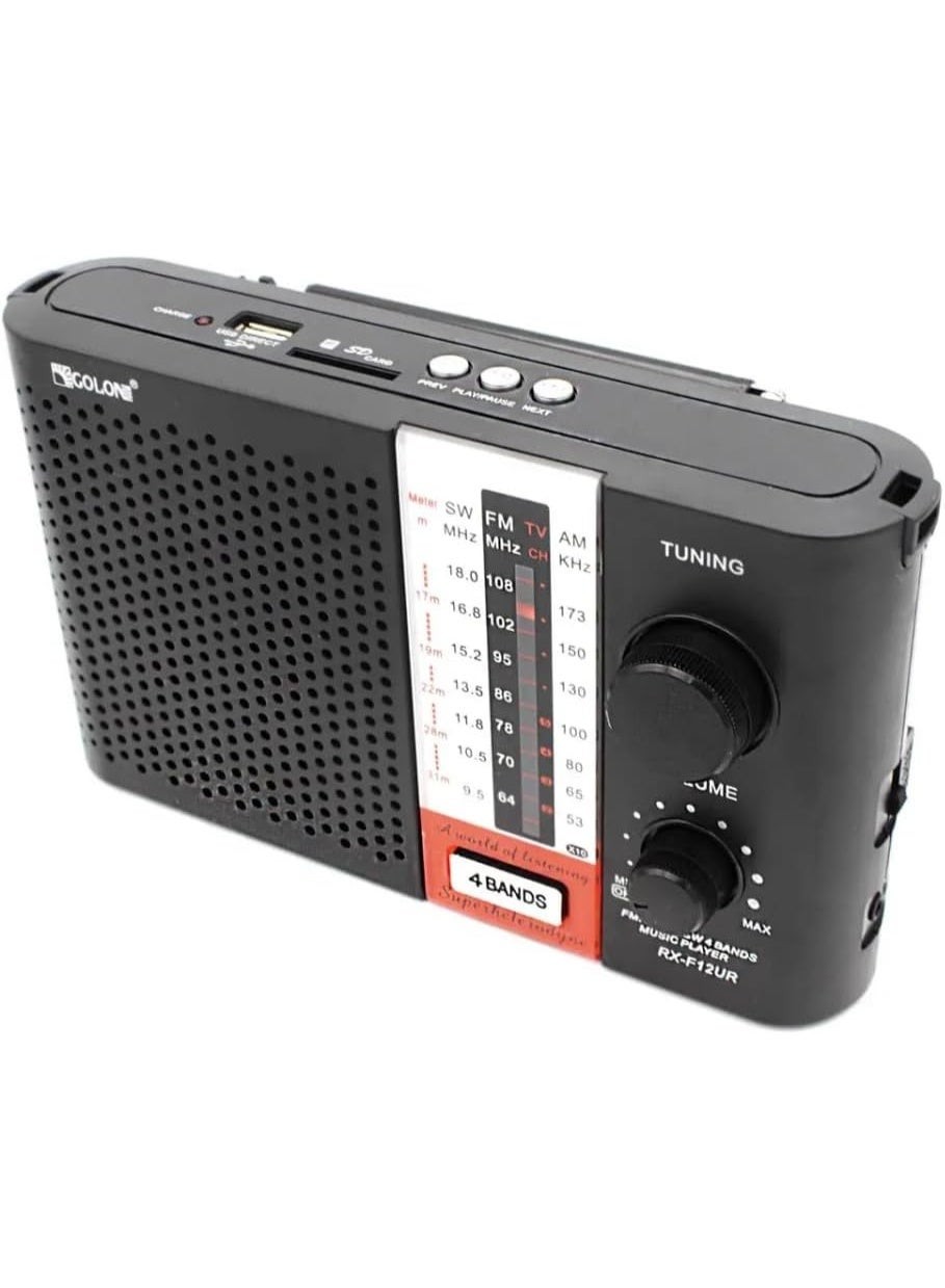 Rechargeable Portable FM AM SW Multi Band…