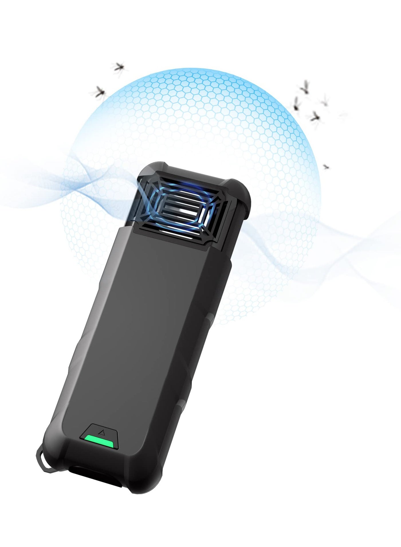 Compare Electric Mosquito Midge Repellent Portable Insect Protector 9600mAh Rechargeable Battery for Outdoors, Camping, Backpacker No Mosquito Repellent Pads, Black at KSA Price