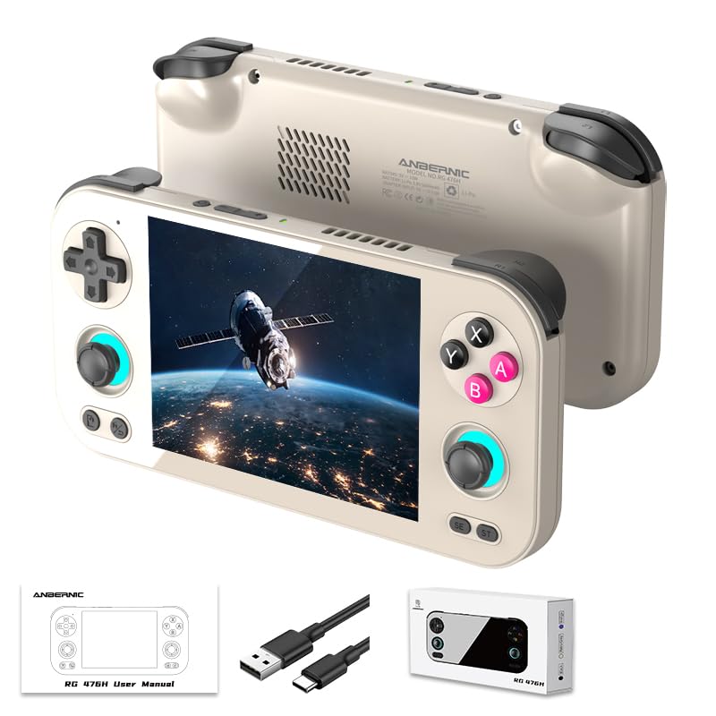 Compare Anbernic RG476H Retro Handheld Game Console 47inch LTPS inCell Screen No Card Android 13 System 128G Storage Support AI Functions 3D Hall Effect Joystick WiFi Bluetooth HD and TV Output Grey at KSA Price