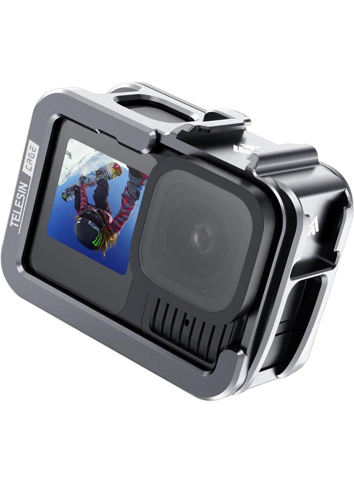 Compare TELESIN Aluminum Metal Cage for GoPro HERO 131211109 – Protective Housing Frame Case with Cold Shoe Mount, 14 Screw Hole, Magnetic Quick Release, Filter & Max Lens Mod Compatibility at KSA Price