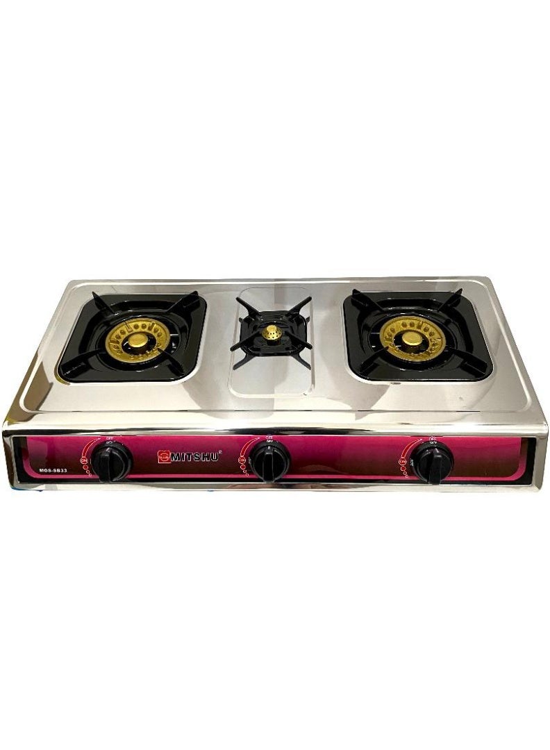 Stainless Steel Triple Gas Cooker Gas Stove,…