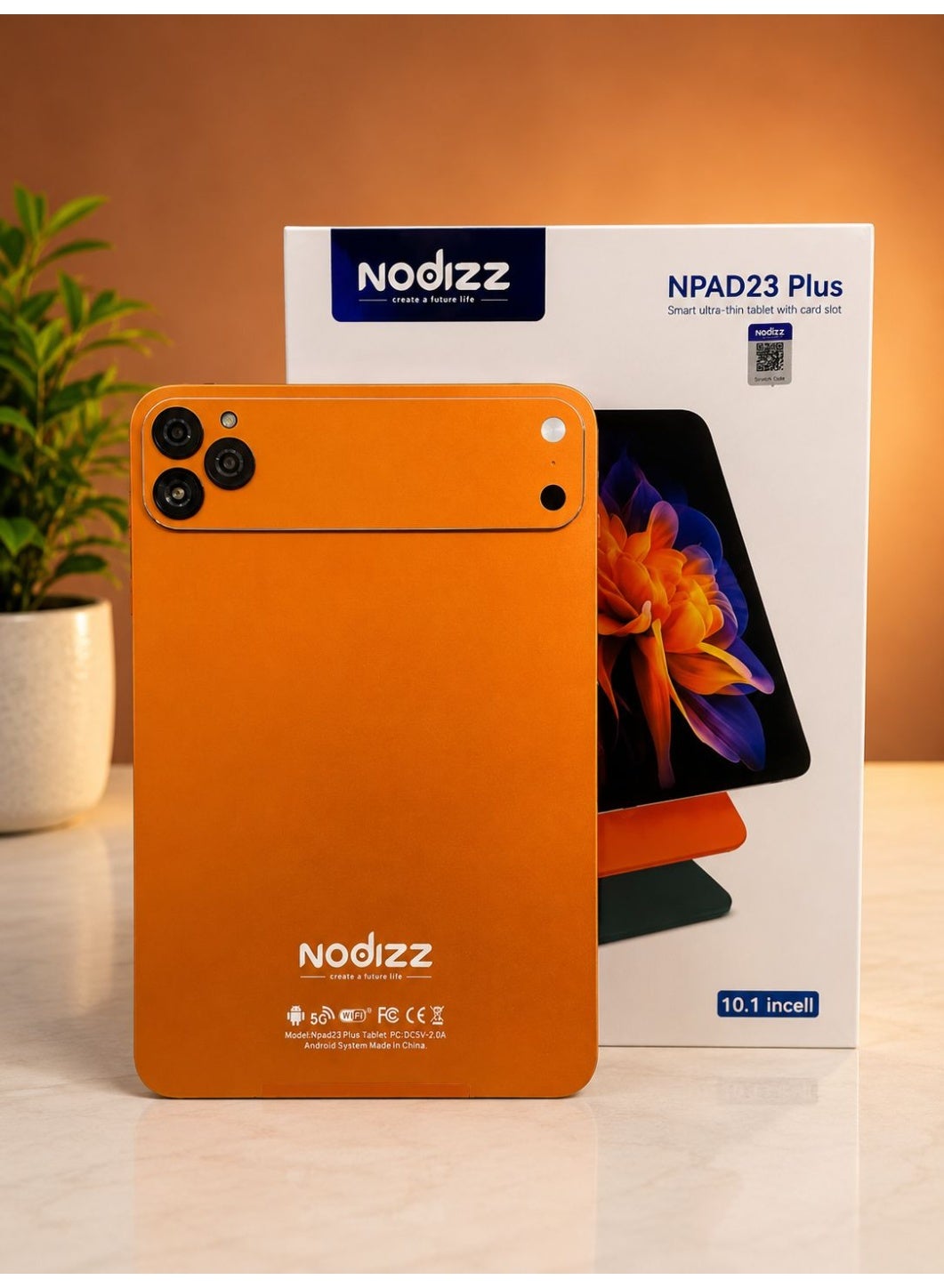 Compare Nodizz NPad23 Plus 10.1 Inch Android Tablet with Wireless Keyboard, Mouse, Stylus Pen, 12GB RAM 512GB Storage, WiFi, SIM,ORANGE,SILVER,BLUE at KSA Price