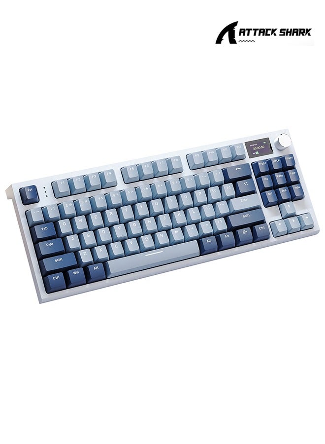 Compare K86 75% Wireless Mechanical Keyboard,Triple Mode Bluetooth5.02.4GUSBC,87 Keys Hot Swappable RGB Backlit Gaming Keyboard with Knob & 1.2 TFT Screen Display for WINMAC at KSA Price