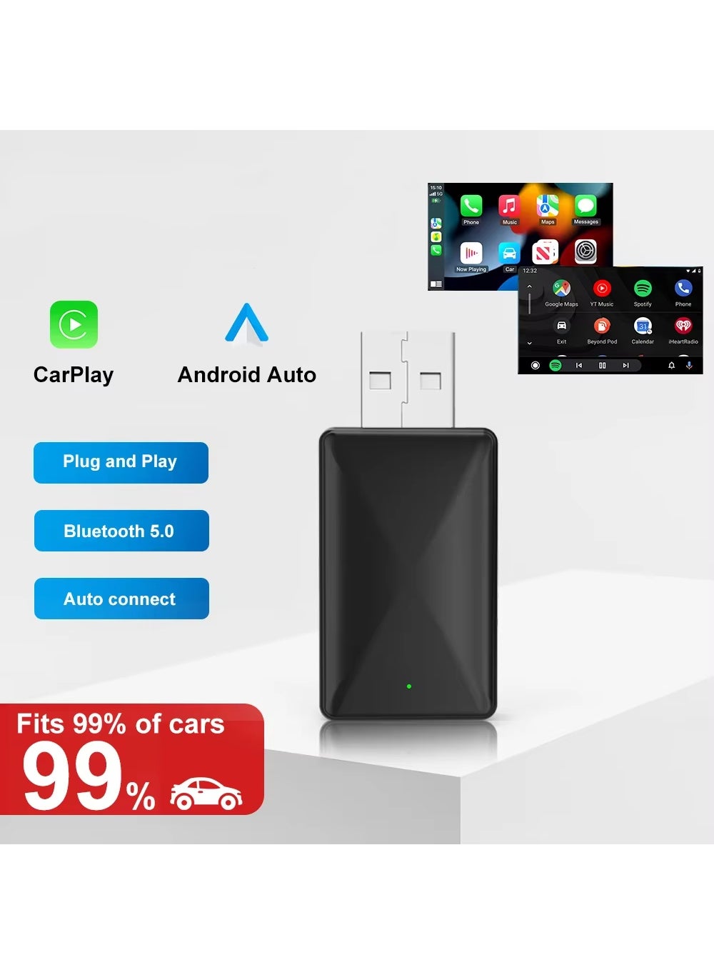 Mini Wireless Carplay Adapter, Convert Wired to…