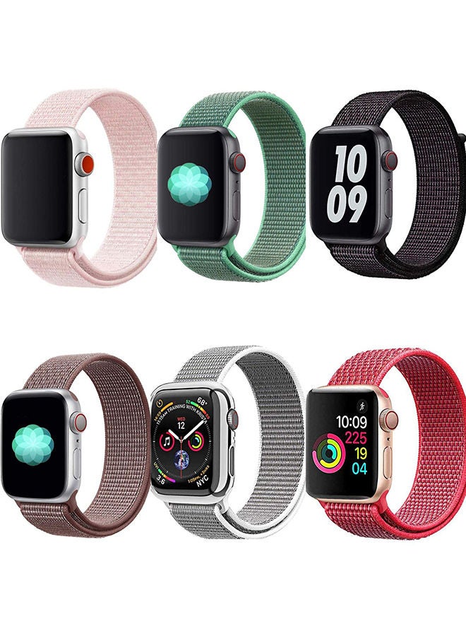 (Pack of 6) Nylon Sport Strap For Apple Watch…