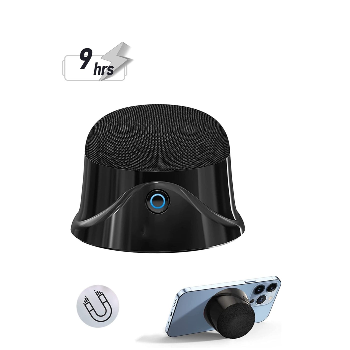 Compare 1 PCS Portable Magnetic Small Bluetooth Speaker, 5W Stereo Sound, Deep Bass, 9H Playtime, TWS Pairing Speaker for Home, Outdoor Travel, Golf Carts, Support for iPhone 121314 at KSA Price