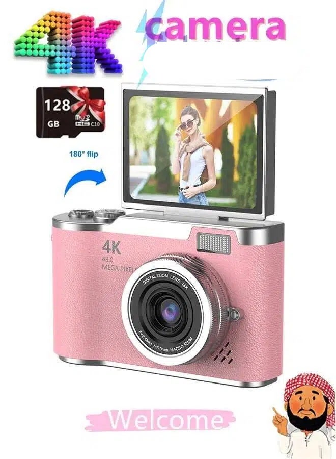 4k CCD Digital Zoom Student Digital Camera 48MP Portable…